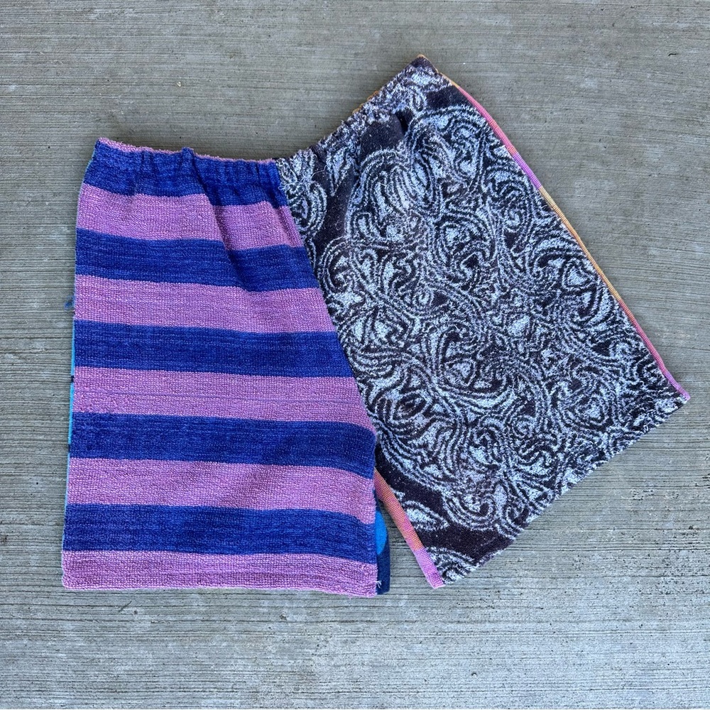 Upcycled Beach Towel Shorts Large
